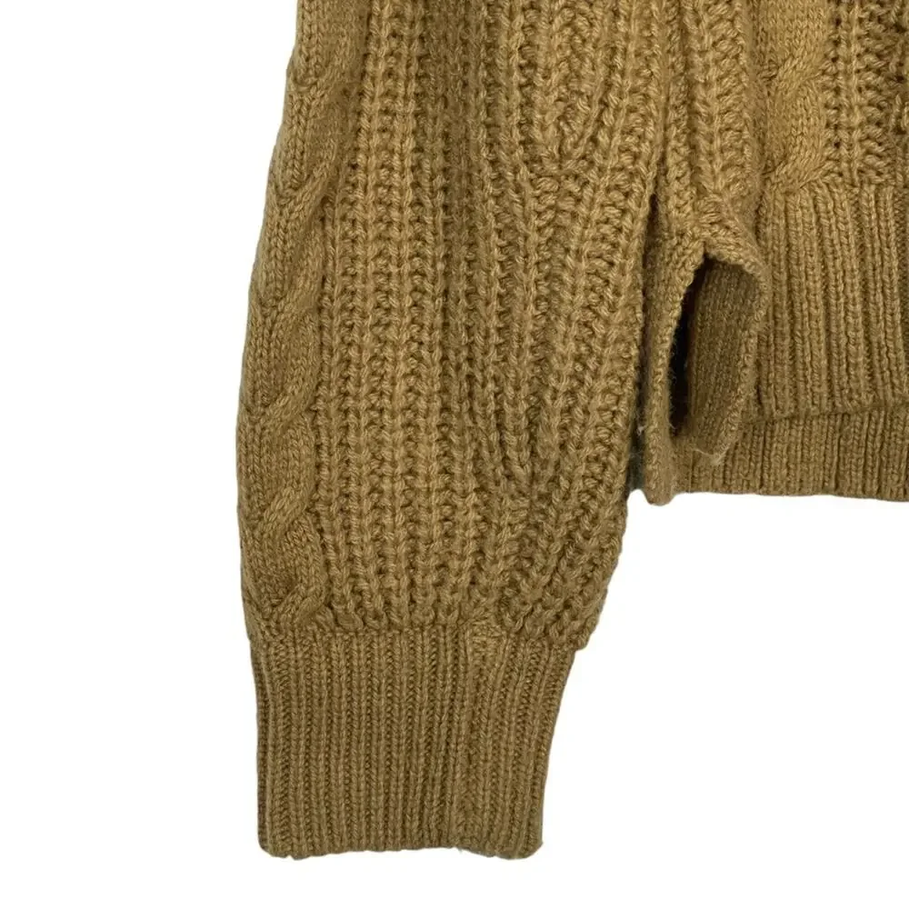 J. Crew Wool Blend Azra Cable Knit Pullover Sweater Size Small